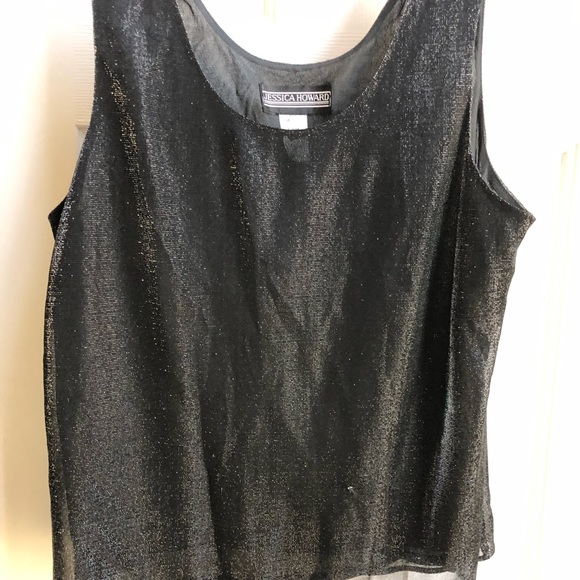 JESSICA HOWARD Metallic Tank Top, Sz L NWOT - Picture 1 of 8